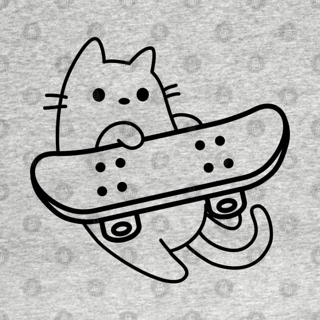 Cat Skateboard Throw by GlanceCat